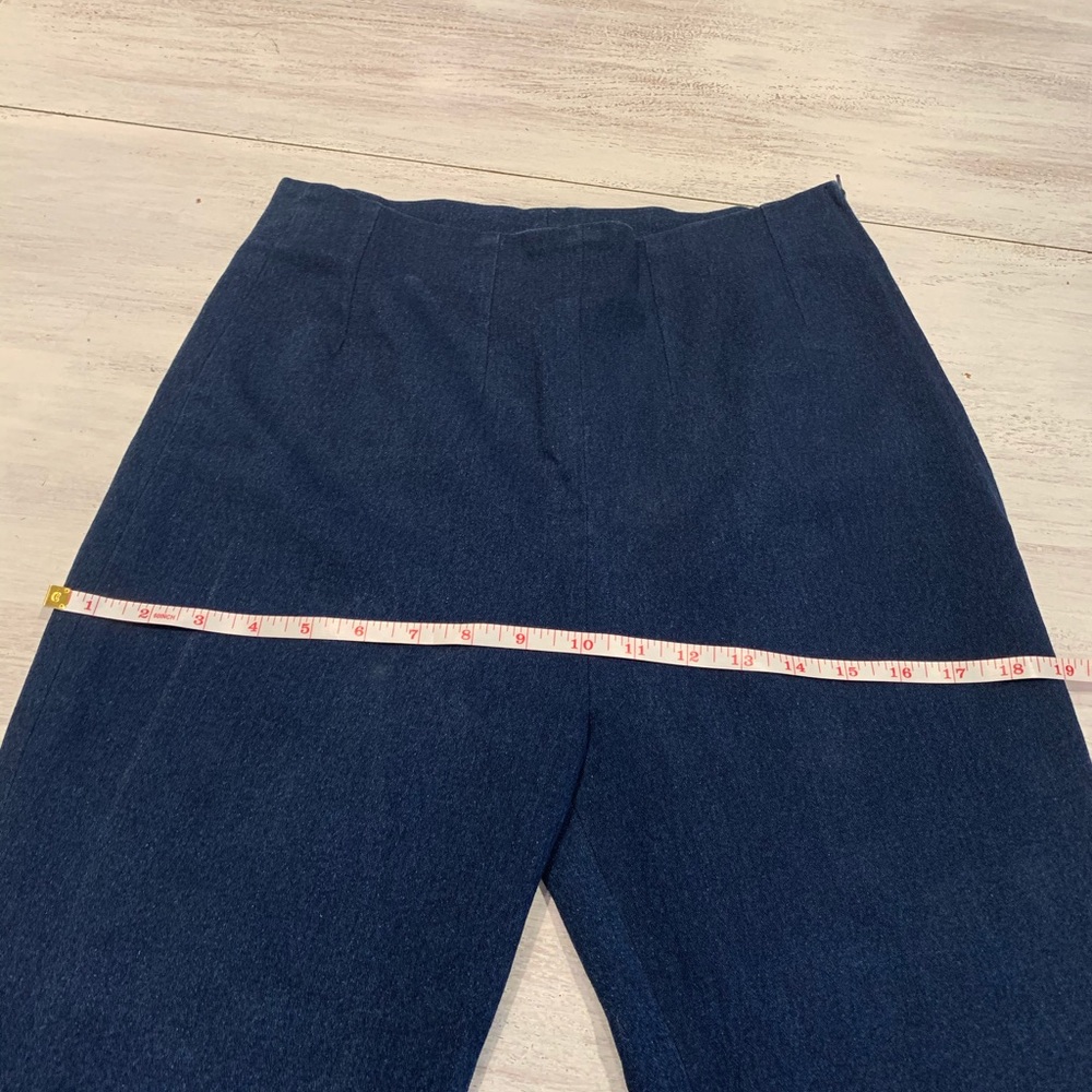 Women's High-Rise Navy Straight-Leg Pants - Picture 7 of 7